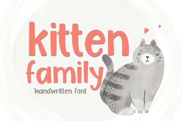 Kitten Family Handwritten Font for Crafters & Sellers