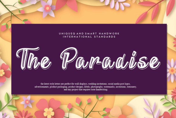 The Paradise Handwritten Font for Real Branding